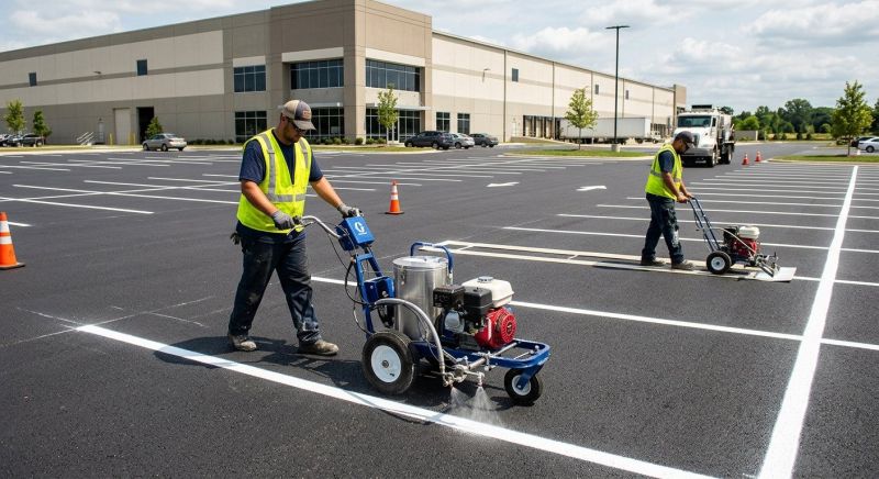 Commercial Asphalt Painting in Houston, TX